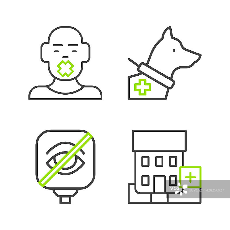 医疗医院建筑失明线条图片素材