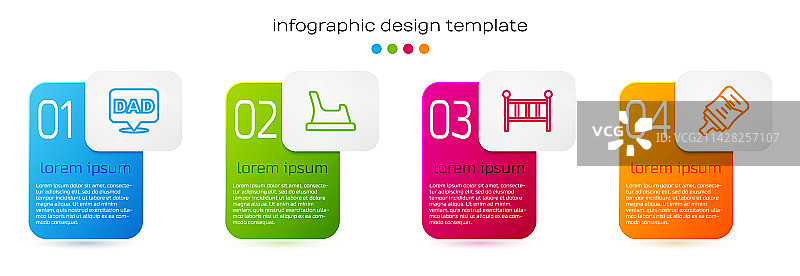 线性语音气泡爸爸婴儿便盆婴儿床图片素材