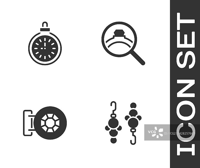 怀表耳环，珠宝店图片素材