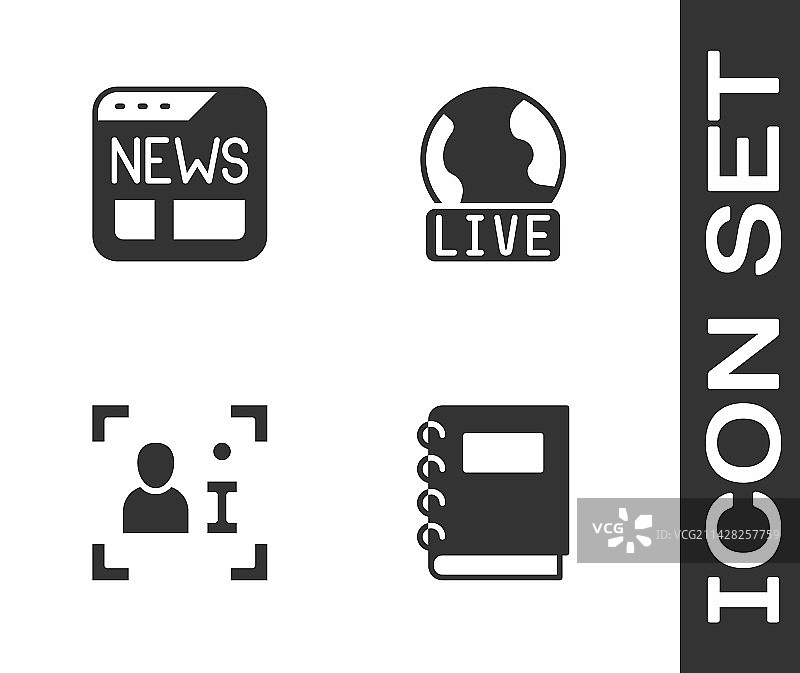 笔记本新闻电视报道直播素材图片素材