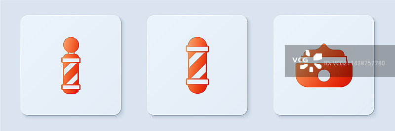 经典理发店旋转灯啫喱膏发蜡素材图片素材