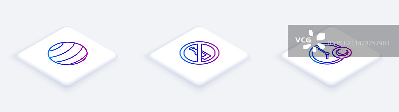 2.5D健身球和禁止酒精标志图片素材