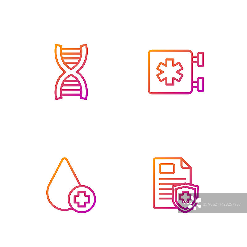 病历献血DNA元素图片素材