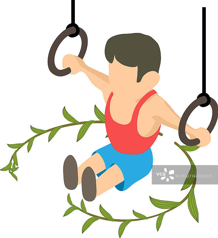 2.5D男子体操运动员图标图片素材