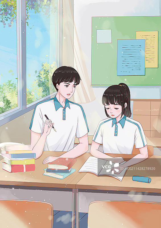 教室里的青春图片素材