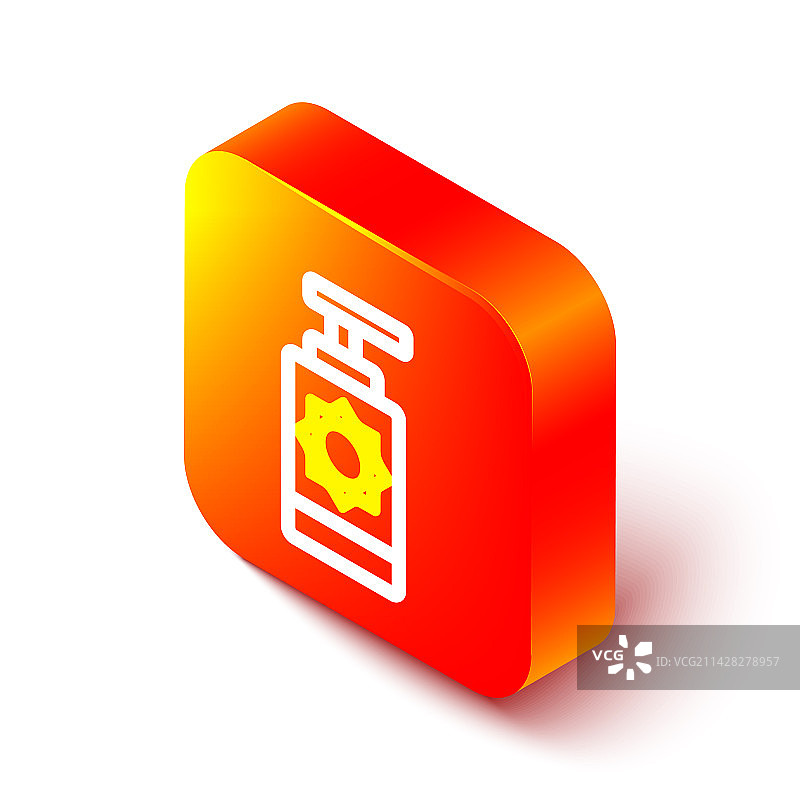 2.5D线条防晒喷雾瓶图标图片素材