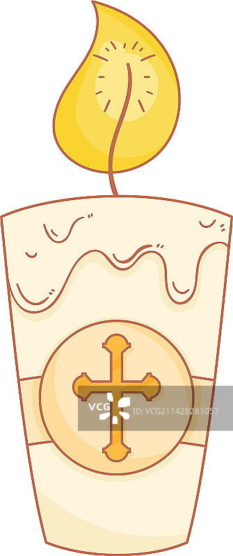 带十字架的蜡烛图片素材