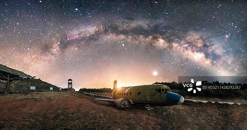 寻甸北大营草场银拱 The milky way图片素材