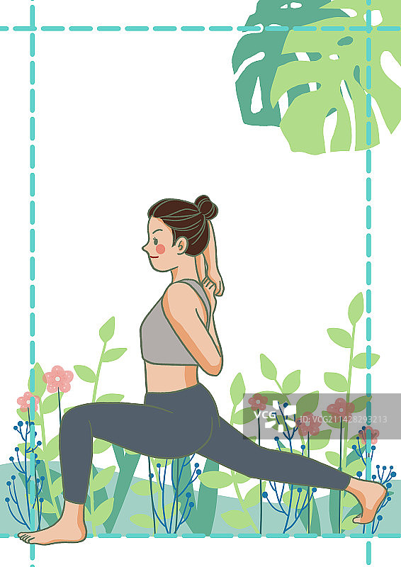 运动的女孩图片素材