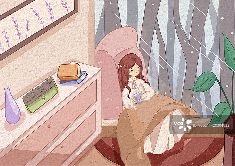 冬日女孩图片素材