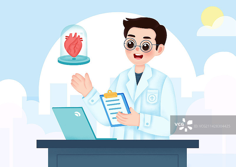 医生，保护心脏，预防疾病图片素材