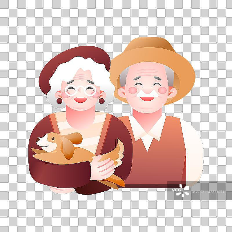 老年伴侣老年人半身像图片素材