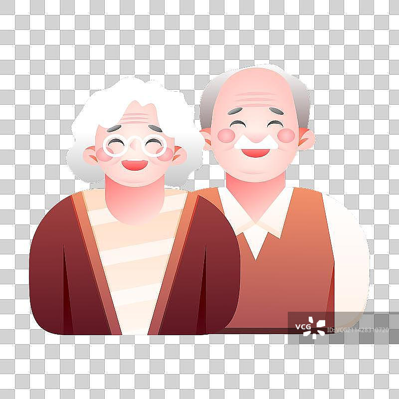 老年伴侣老年人半身像图片素材