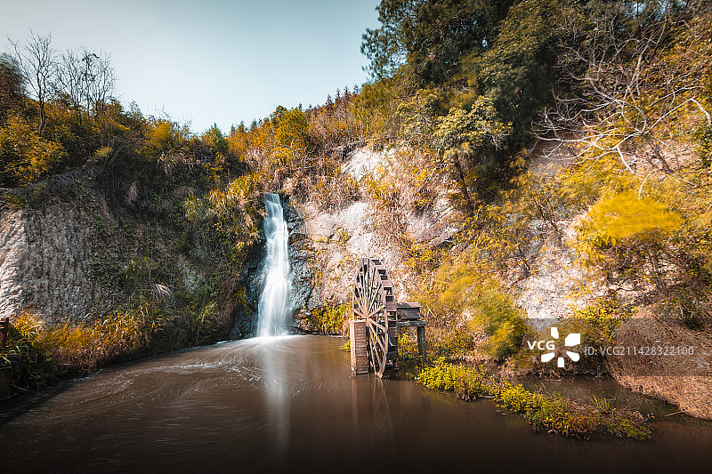 福建建瓯，北津湖飞瀑图片素材