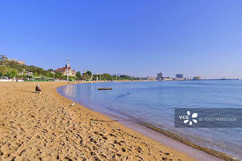 葫芦岛兴城滨海景区碧海蓝天海景风光图片素材
