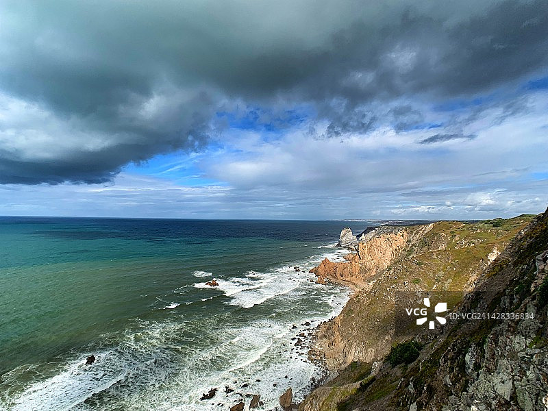罗卡角-欧洲最西端的大海岩石天空图片素材