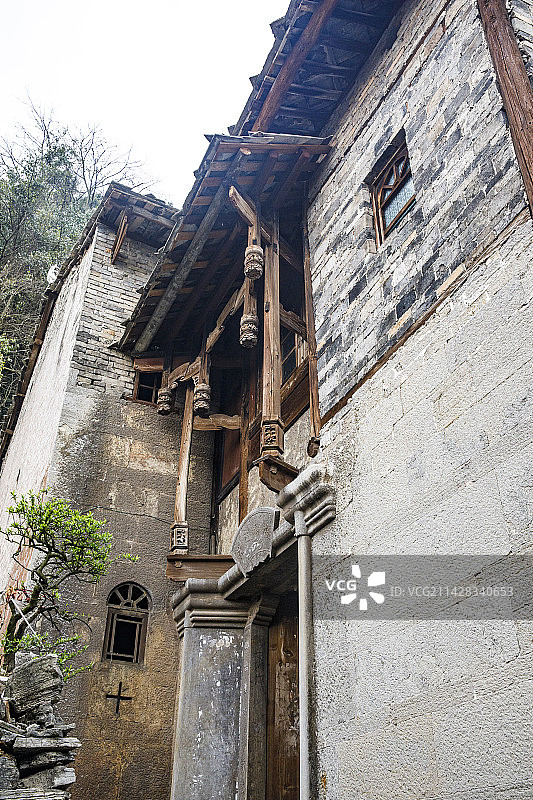 全国重点文物保护单位，著名景点，中国贵州安顺市西秀区七眼桥云峰屯堡云山屯本寨古建筑群图片素材