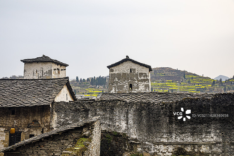 全国重点文物保护单位，著名景点，中国贵州安顺市西秀区七眼桥云峰屯堡云山屯本寨古建筑群图片素材
