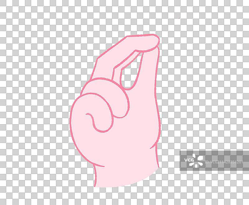 手势插画元素，汉语手指字母图，互联网教育语文线上线下打印书籍图片素材