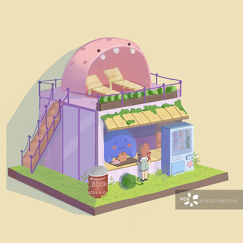 3D立体：休闲吧图片素材