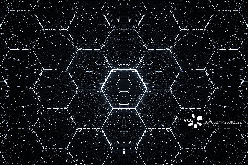 抽象科技概念六边形背景图图片素材