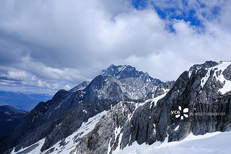 中国云南玉龙雪山山顶图片素材
