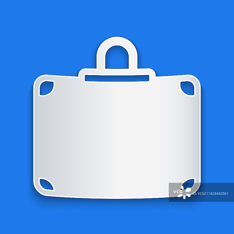 旅行箱剪纸风格图标图片素材