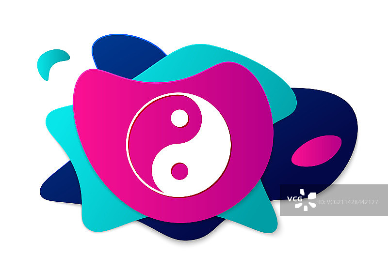 彩色阴阳和谐平衡标志图片素材