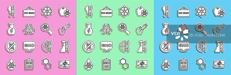 线条：基因工程、改造与DNA图片素材