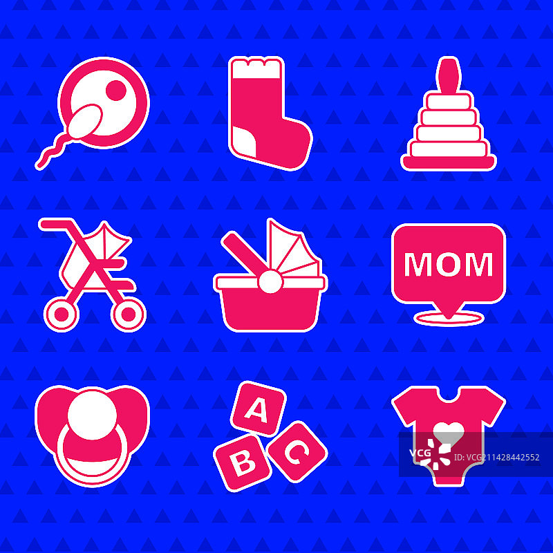 婴儿车ABC积木衣服语音套装图片素材