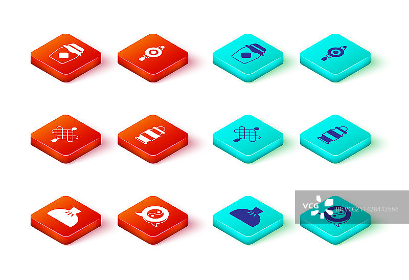 饺子阴阳符号中国剪纸套装图片素材