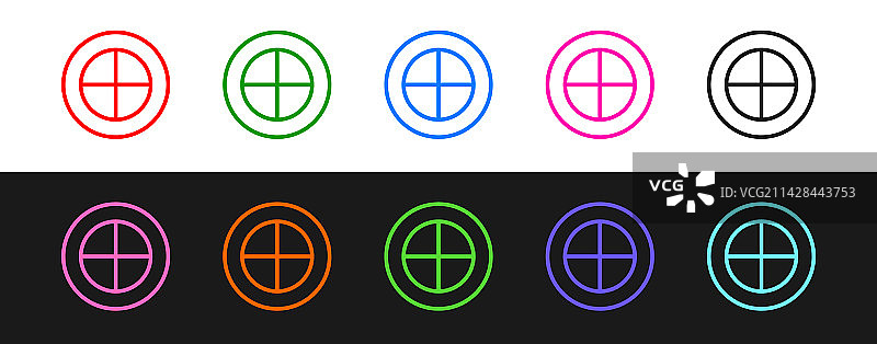 黑色背景上的地球仪图标图片素材