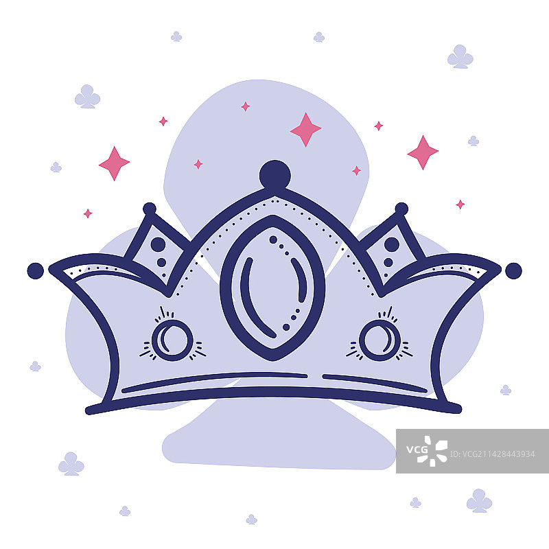 镶嵌宝石的蓝色皇冠图片素材