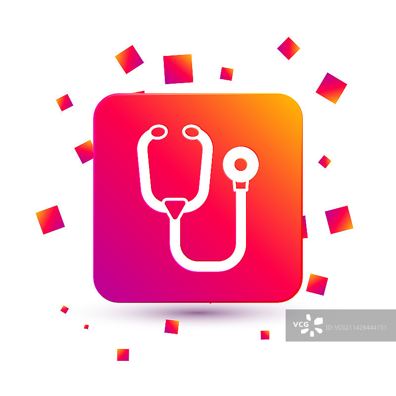 白色听诊器医疗器械图标图片素材