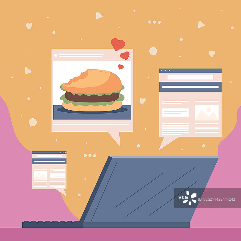 电脑里的快餐博客图片素材