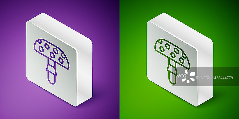 2.5D线条毒蝇伞或毒蝇鹅膏菌图片素材