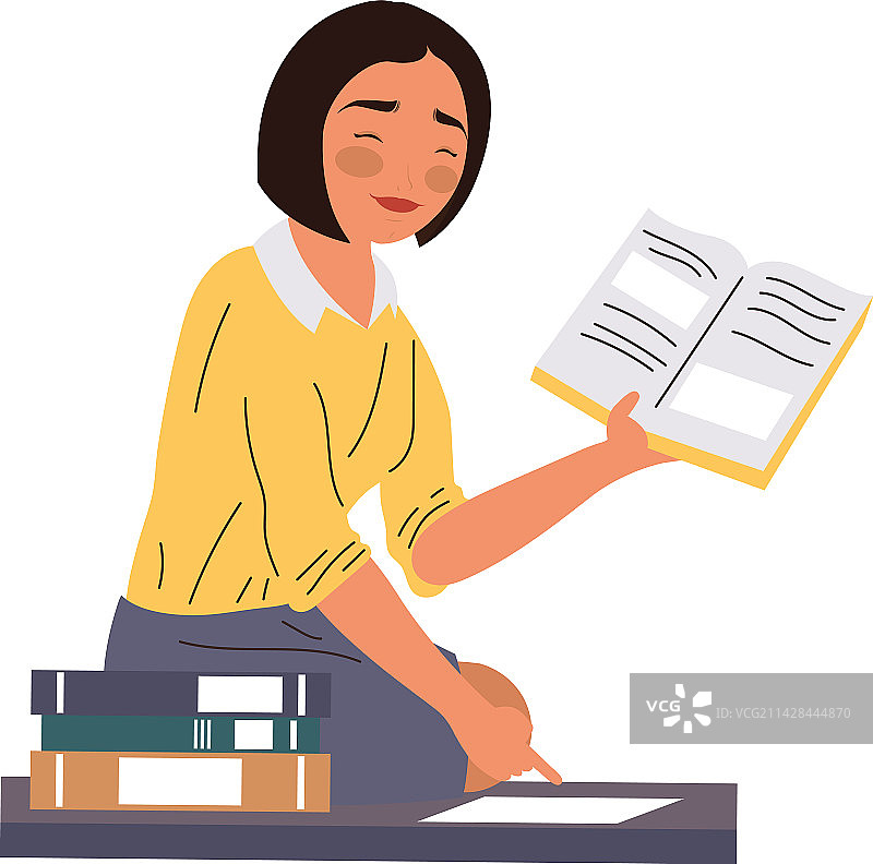 手捧书本的女教师图片素材