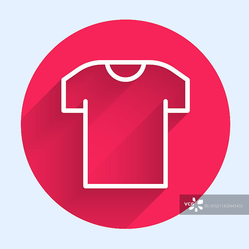 带长阴影的白色线条T恤图标图片素材