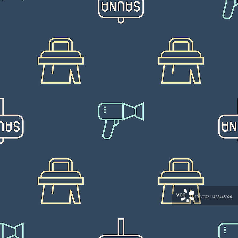 桑拿刷吹风机组合图片素材