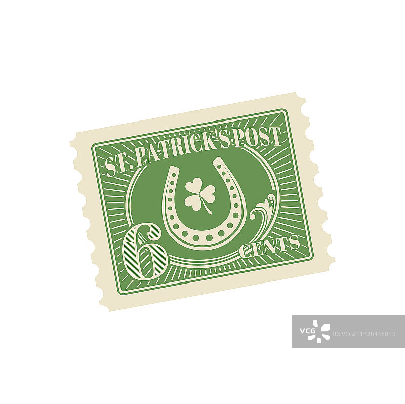 圣帕特里克节古董明信片邮票图片素材