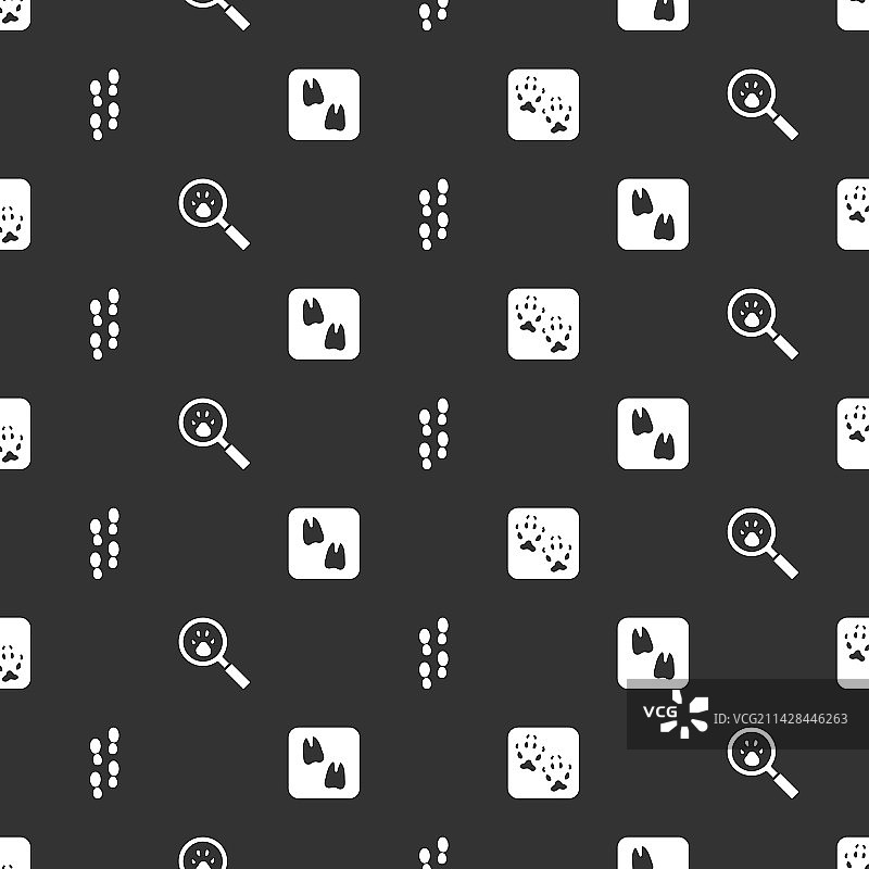 狐狸爪印搜索痕迹图片素材