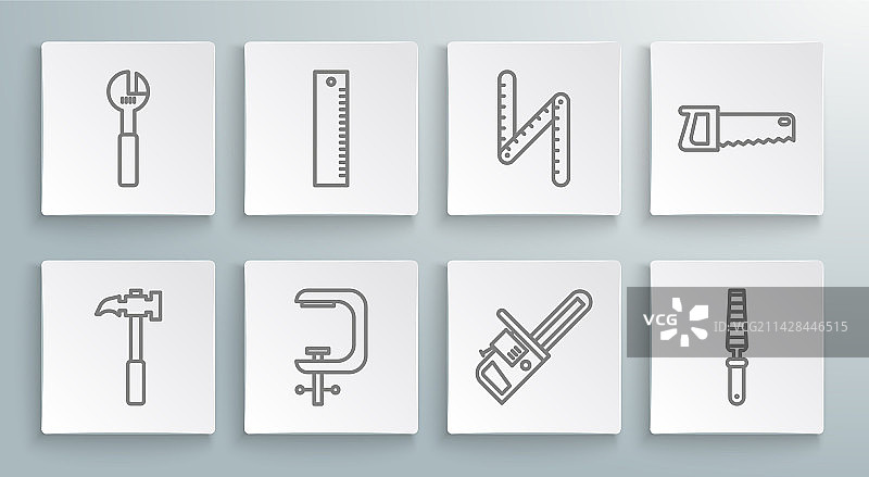 羊角锤尺子夹具螺丝刀线路图片素材