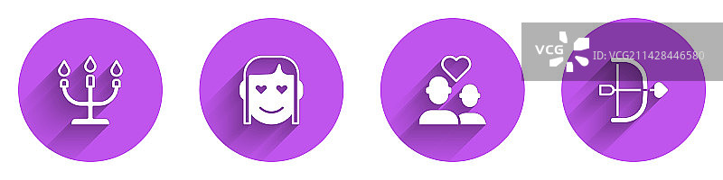 烛台浪漫情侣套装图片素材