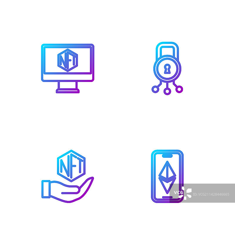以太坊ETH NFT数字加密艺术图片素材