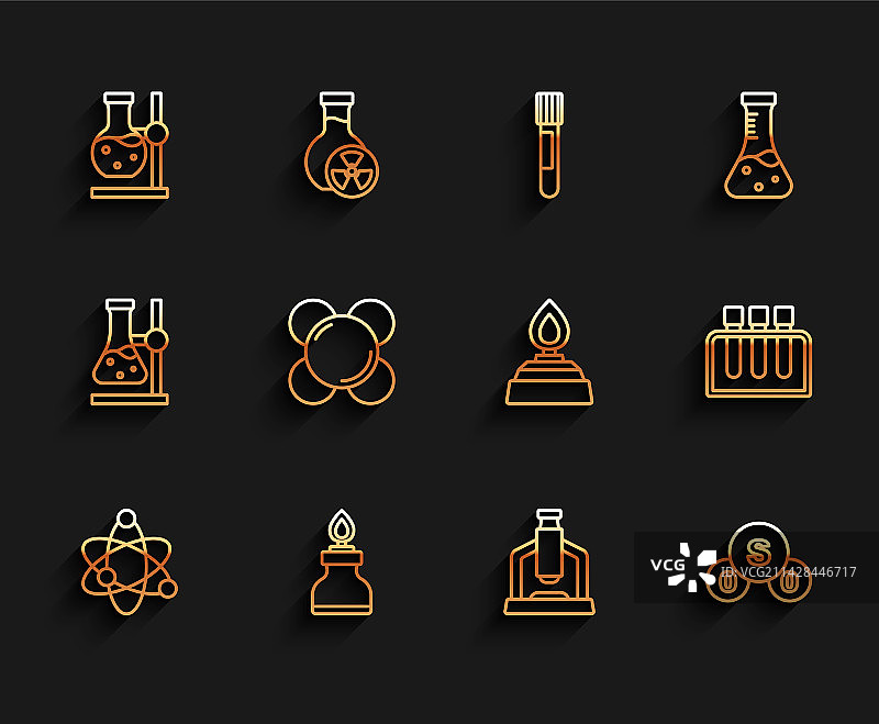 酒精喷灯与试管实验图片素材