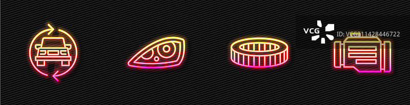 汽车空气滤清器大灯图片素材