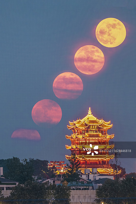 月悬黄鹤楼图片素材
