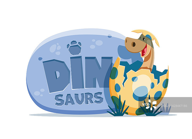 卡通趣味雷龙和恐龙蛋图片素材