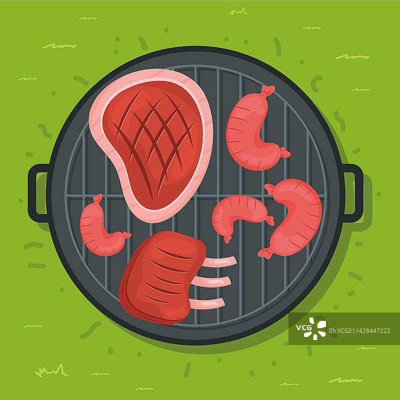 带烤肉的烤箱图片素材