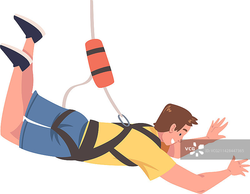 人物自由落体蹦极图片素材